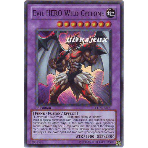 Yu-Gi-Oh! - Lcgx-En070 - Evil Hero Wild Cyclone - Super Rare