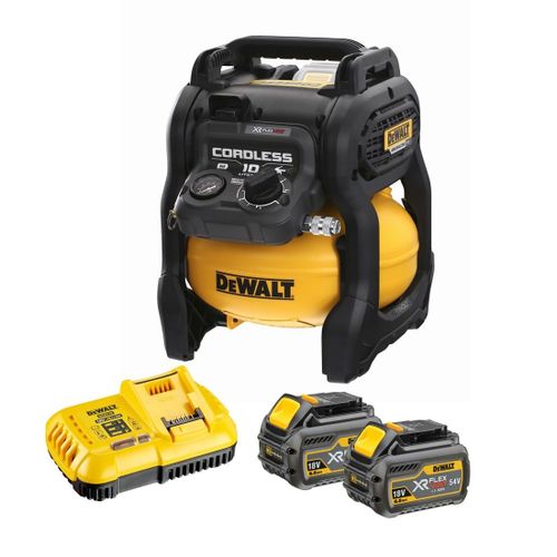 Compresseur 54V 2.0Ah DEWALT XR Flexvolt - 10L - 2 Batteries + chargeur - DCC1054T2
