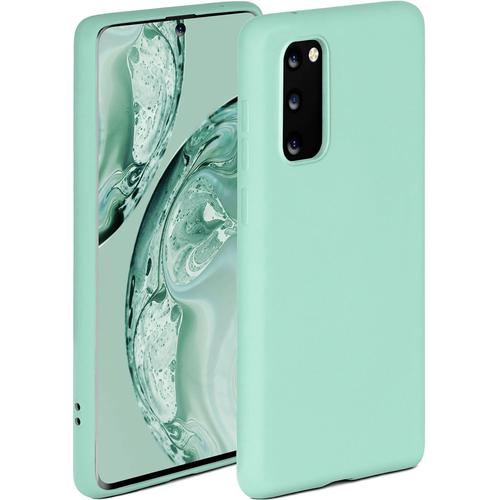 Coque Souple Compatible Avec Samsung Galaxy S20 Fe/Fe 5g Coque En Silicone Bord Surélevé Pour La Protection D'écran Double Couche Coque Souple Pour Téléphone Turquoise Mat