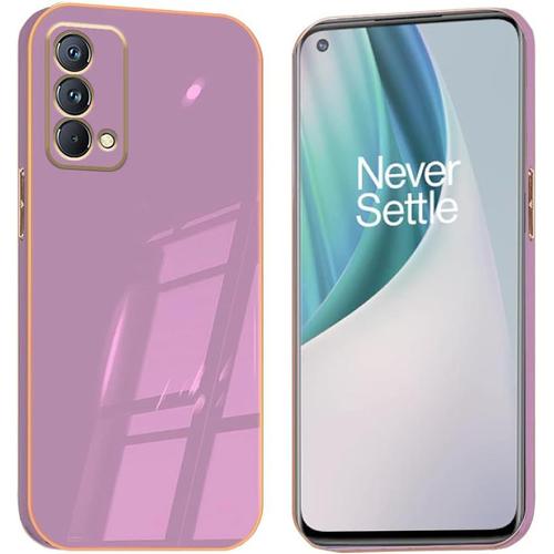 Compatible Avec Coque Realme Gt Master Addition Silicone, Realme Gt Master Protection, Original Antichoc Case Placage Tpu Etui Anti-Dérapant Cover Realme Gt Master, Mauve