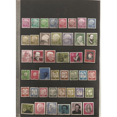 100 Timbres Obliteres Allemagne Federale