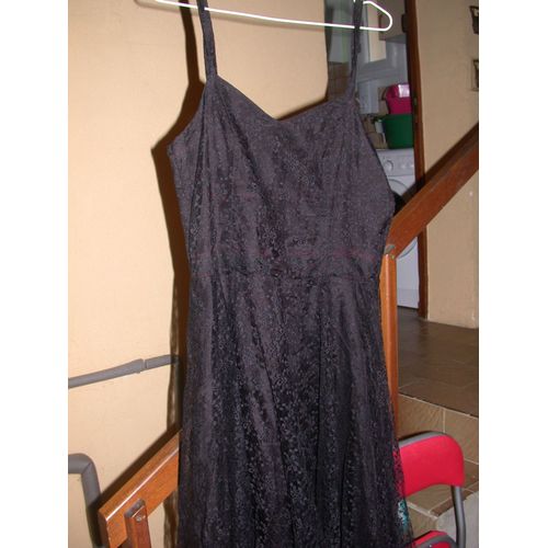 Robe Soirée Noire Dentelle 44