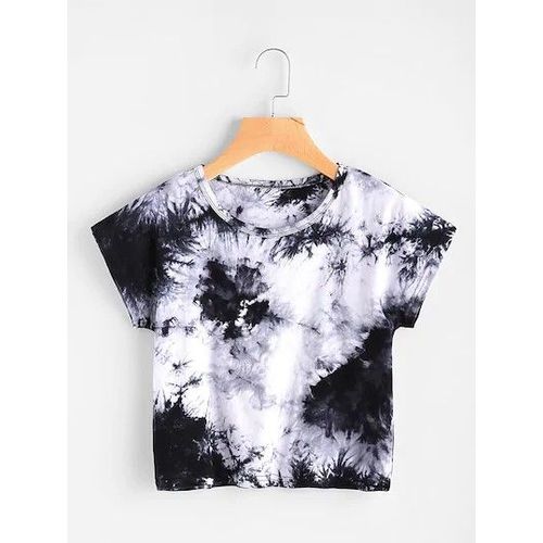 T Shirt Bleu/Blanc Manches Courtes Tm
