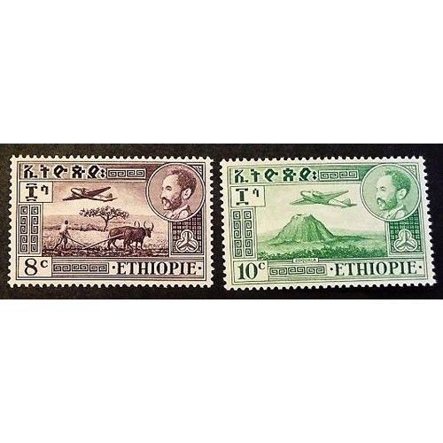 Ethiopie Poste Aérienne Neuf Y Et T N° 23 24 Lot De 2 Timbres De 1947-55