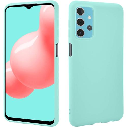 Coque Turquoise Compatible Avec Samsung Galaxy A32 5g Étui En Silicone Tpu De Qualité Supérieure Résistant Aux Rayures Et Aux Chocs Surface Mate Mince Housse De Protection