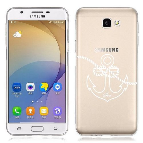 Coque Galaxy A5 2016 Ancre Blanc Transparente