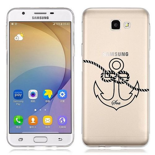Coque Galaxy A5 2016 Ancre Noir Transparente