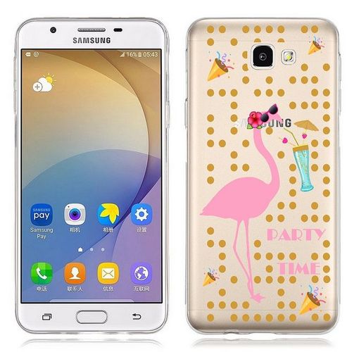 Coque Galaxy A5 2016 Flamant Party Pois Dot Transparente
