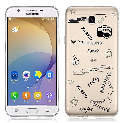 Coque Galaxy A5 2016 Flash Bff Emojii Noir Transparente
