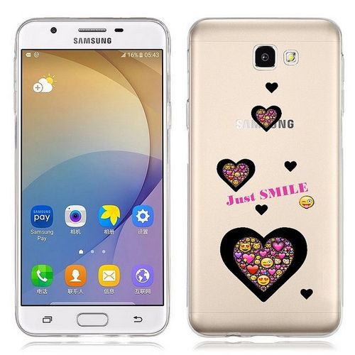 Coque Galaxy A5 2016 Smiley Coeur Emojii Transparente
