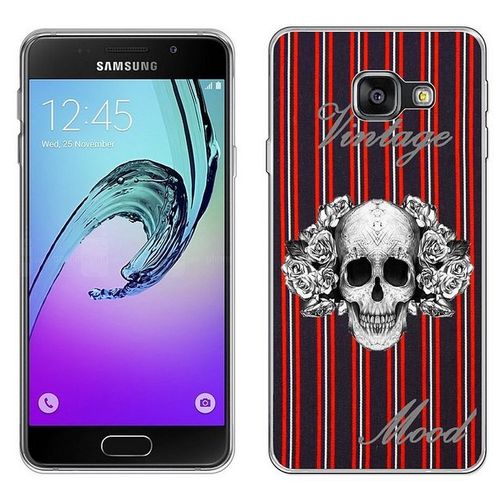 Coque Galaxy A5 2016 Tete Mort Raye Vintage