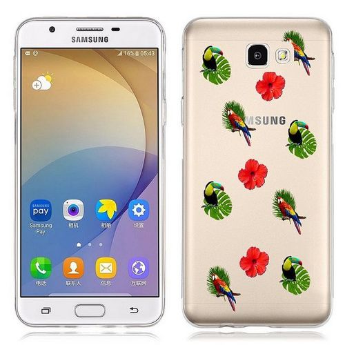 Coque Galaxy A5 2016 Perroquet Multi Tropical Fleur Transparente