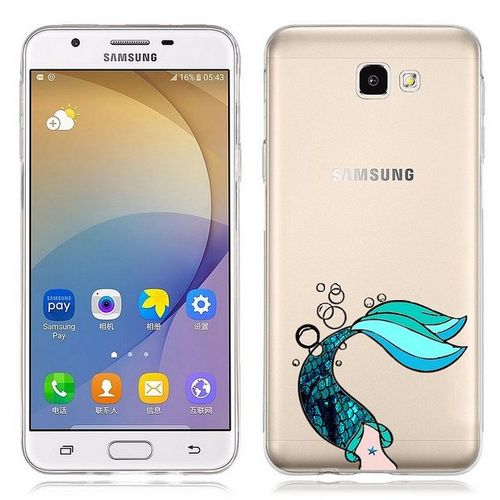 Coque Galaxy A5 2016 Sirene Mermaid Bleu Transparente