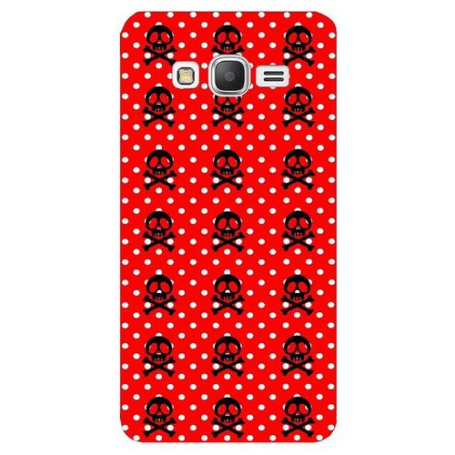 Coque Galaxy J5 2016 Mort Skull Pois Rouge Multi