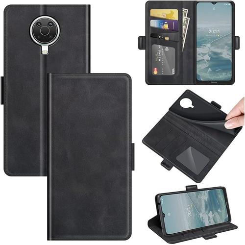 Coque Pour Asus Nokia G20/G10/6.3, Antichoc Housse Étui En Cuir Pu Flip Case Portefeuille À Rabat Avec Porte Carte Magnétique Fonction Support Pour Asus Nokia G20/G10, Noir