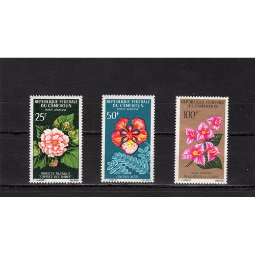 Timbres De Poste Aérienne Du Cameroun (Fleurs)