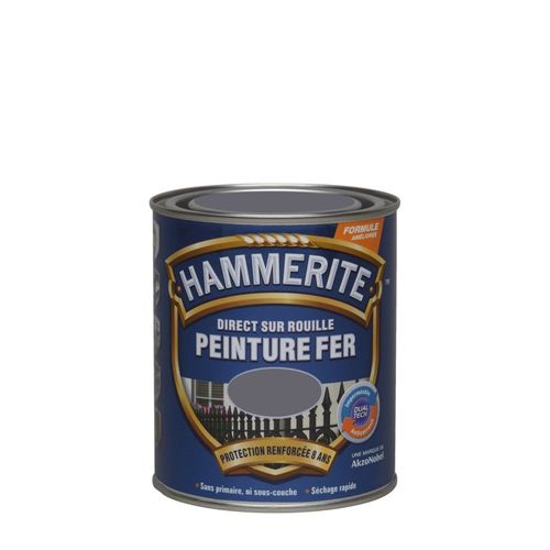 Peinture fer HAMMERITE brillante 750mL gris anthracite