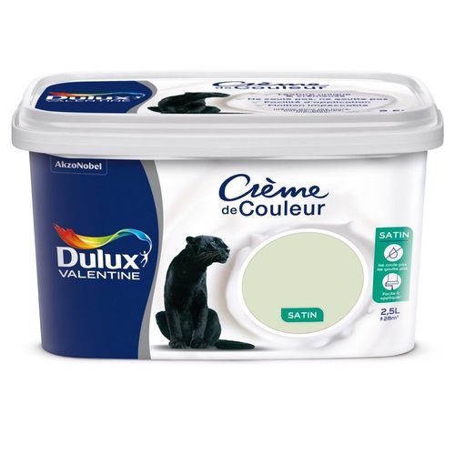 Peinture Dulux Valentine Crème de Couleur tendrement vert 2,5L
