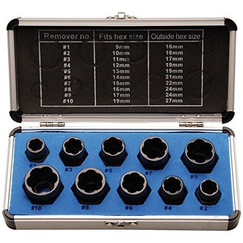 Kit Douilles Extracteurs De Vis - 10 Pièces - 9-19 Mm - 3/8