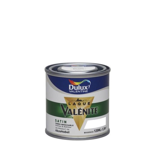 Peinture Dulux Valentine Laque Valénite Satin Blanc 0,125L G
