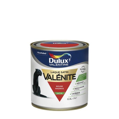 Peinture Dulux Valentine Laque Valénite Satin Rouge Madras 0