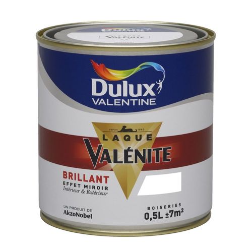 Peinture Dulux Valentine Laque Valénite Brillant Blanc 0,5L