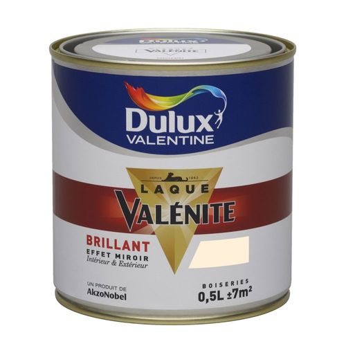 Peinture Dulux Valentine Laque Valénite Brillant Blanc Cassé 0,5l