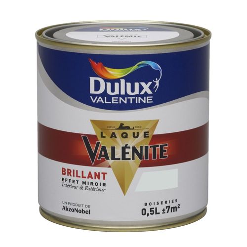 Peinture Dulux Valentine Laque Valénite Brillant Gris Perle 0,5l