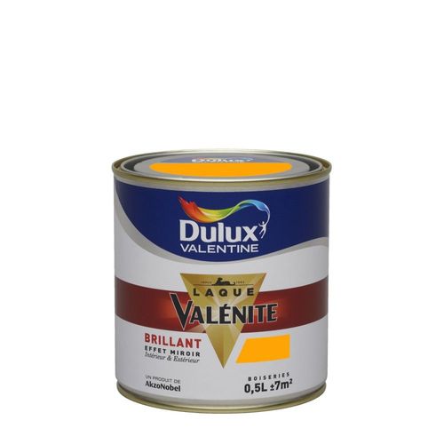 Peinture Dulux Valentine Laque Valénite Brillant Jaune Lumière 0,5l