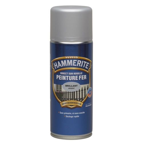Peinture protection fer Hammerite brillant argent 0,25L
