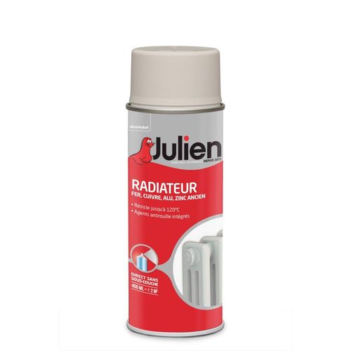 Peinture Radiateur Phase Aqueuse Satin JULIEN Lin Clair aérosol 400 ml