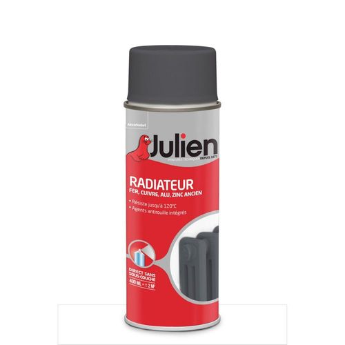 Peinture Radiateur Phase Aqueuse Satin JULIEN Poivre aérosol 400 ml