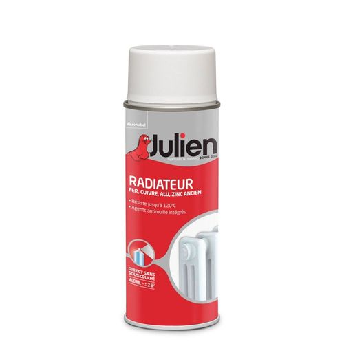 Peinture Radiateur Phase Aqueuse Mat JULIEN Blanc aérosol 400 ml