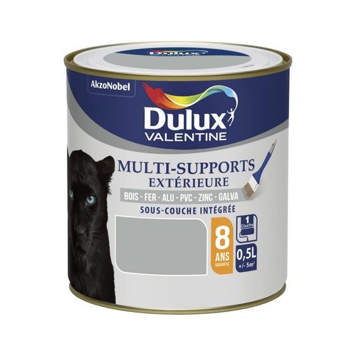 Peinture Multi-Supports Extérieur Satin Dulux Valentine Gris Franc 0,5 L
