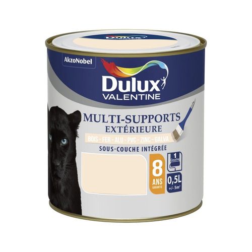 Peinture Multi-Supports Extérieur Satin Dulux Valentine Blanc Cassé 0,5 L