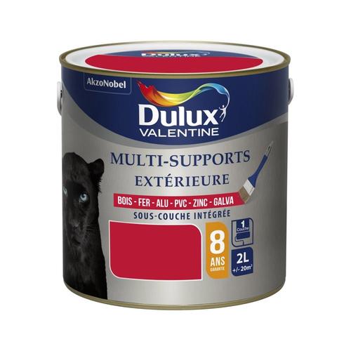 Peinture Multisupport Extérieure Satin Dulux Valentine Rouge Coquelicot 2 L