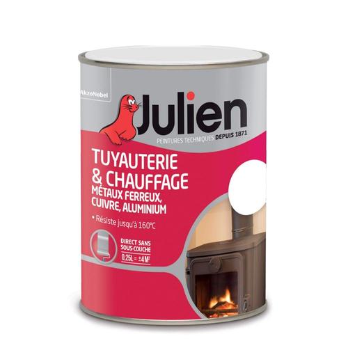 Peinture Tuyauterie et Chauffage Brillant JULIEN Blanc 0,25 L