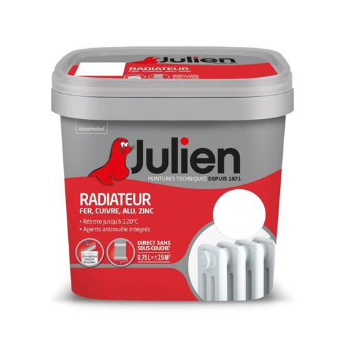 Peinture Radiateur Phase Aqueuse Brillant JULIEN Blanc 0,75 L