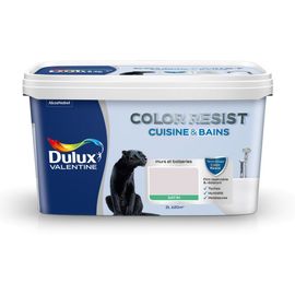 Peinture Dulux Valentine COLOR RESIST cuisine et salle de bain satin rose 2 L