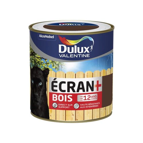 Peinture Spéciale Bois Dulux Valentine Écran+ Satin Brun Normandie 0,5L
