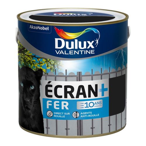 Peinture spéciale fer Dulux Valentine ECRAN + FER mat noir 2 L
