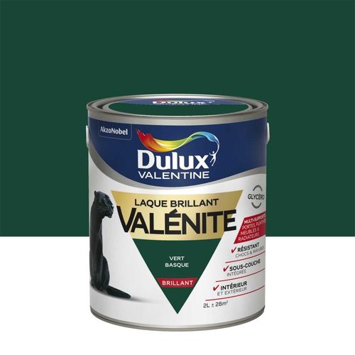 Peinture Laque Dulux Valentine Valénite Brillant Vert Basque 6005 2L