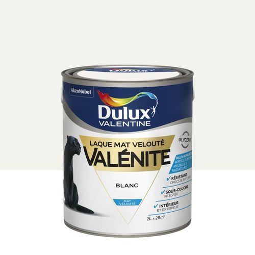 Peinture Laque Dulux Valentine Valénite Mat Blanc 2L