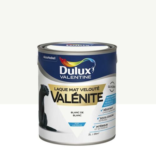 Peinture Laque Dulux Valentine Valénite Mat Blanc De Blanc 2L