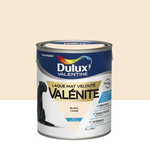 Peinture Laque Dulux Valentine Valénite Mat Blanc Cassé 2L