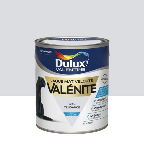 Peinture Laque Dulux Valentine Valénite Mat Gris Tendance 2L