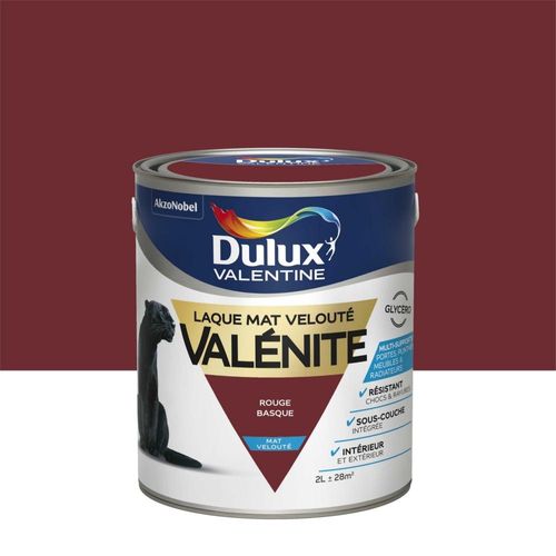Peinture Laque Dulux Valentine Valénite Mat Rouge Basque 2L