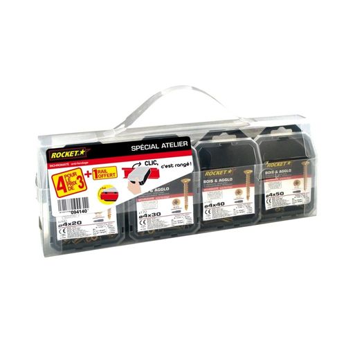 Valisette de vis antifendage Rocket 600p