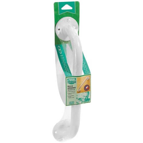 Barre de Maintien GODONNIER droite 30cm Acier Époxy Blanc