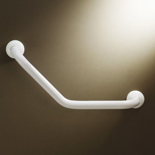 Barre de Maintien GODONNIER coudée 135° 265x265mm Aluminium Époxy Blanc